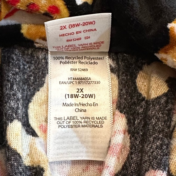 Holiday Time Black Gingerbread Pajama Set - Picture 6 of 6